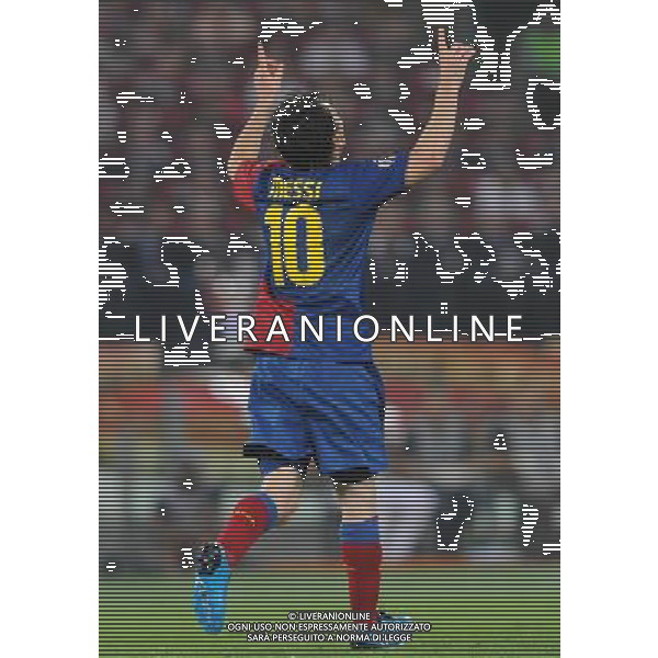 Champions League 2008/2009 Finale Roma - 27.05.2009 Barcellona-Manchester United Nella Foto: ESULTANZA DI MESSI LIONEL /Ph.Vitez-Ag. Aldo Liverani