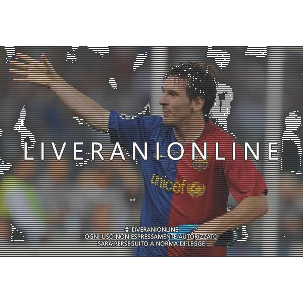 Champions League 2008/2009 Finale Roma - 27.05.2009 Barcellona-Manchester United Nella Foto: ESULTANZA DI MESSI LIONEL /Ph.Vitez-Ag. Aldo Liverani