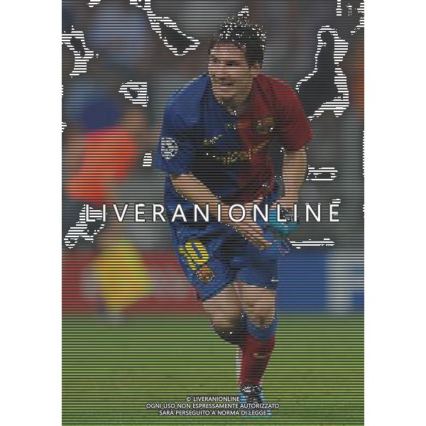 Champions League 2008/2009 Finale Roma - 27.05.2009 Barcellona-Manchester United Nella Foto: ESULTANZA DI MESSI LIONEL /Ph.Vitez-Ag. Aldo Liverani