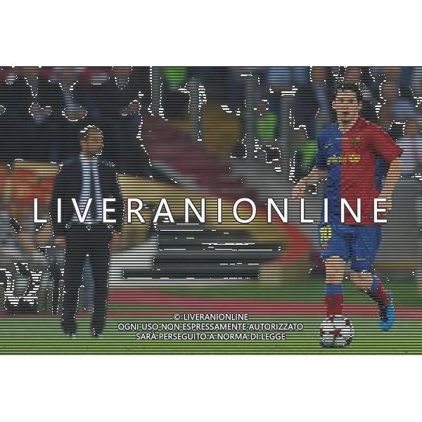 Champions League 2008/2009 Finale Roma - 27.05.2009 Barcellona-Manchester United Nella Foto:MESSI LIONEL E GUARDIOLA JOSEP /Ph.Vitez-Ag. Aldo Liverani