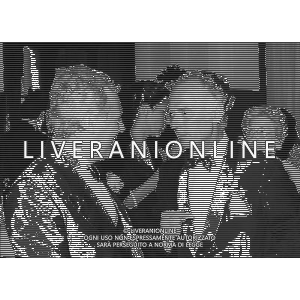 Lo scrittore e giornalista Nantas Salvalaggio con Giorgio Armani ©Archivio Giovanni Liverani/Agenzia Aldo Liverani Sas retrospettiva