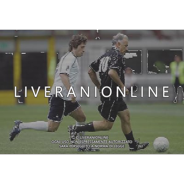 Partita del Fair Play Team a sostegno dell\' Associazione Sclerosi Multipla e Abruzzo nel Cuore allo Stadio Meazza di San Siro Milano 01/06/2009 nella foto gene gnocchi e travagli pietro ©Luzzani/Agenzia Aldo Liverani Sas