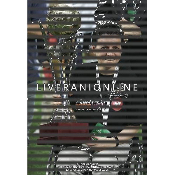 Partita del Fair Play Team a sostegno dell\' Associazione Sclerosi Multipla e Abruzzo nel Cuore allo Stadio Meazza di San Siro Milano 01/06/2009 nella foto roberta amadeo presidente nazionale aism ©Luzzani/Agenzia Aldo Liverani Sas roberta amadeo presidente nazionale aism