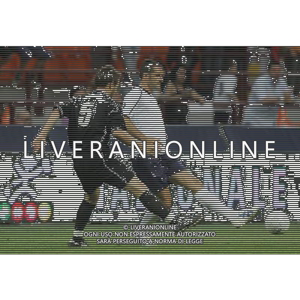 Milano 01-06-2009 partita di beneficenza allo stadio G. Meazza associazione nazionale calcio tv-fair play imprenditori nella foto alessandro cattelan e cristiano lucarelli ph marco luzzani/ag aldo liverani s.a.s.