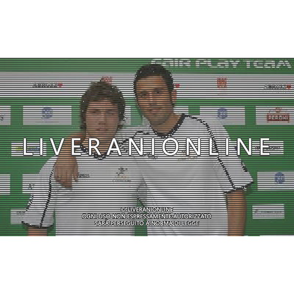 Milano 01-06-2009 partita di beneficenza allo stadio G. Meazza associazione nazionale calcio tv-fair play imprenditori nella foto fabio grosso e pietro travagli ph marco luzzani/ag aldo liverani s.a.s.