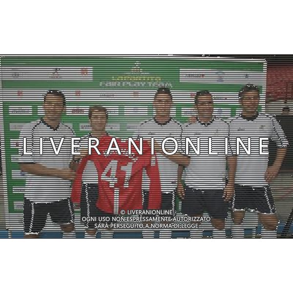 Milano 01-06-2009 partita di beneficenza allo stadio G. Meazza associazione nazionale calcio tv-fair play imprenditori nella foto gianluca zambrotta, jarno trulli, federico macheda, cristiano lucarelli e francesco toldo ph marco luzzani/ag aldo liverani s.a.s.
