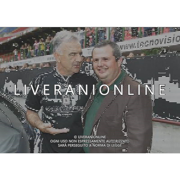 Milano 01-06-2009 partita di beneficenza allo stadio G. Meazza associazione nazionale calcio tv-fair play imprenditori nella foto gene gnocchi e tommaso ghirardi ph marco luzzani/ag aldo liverani s.a.s.