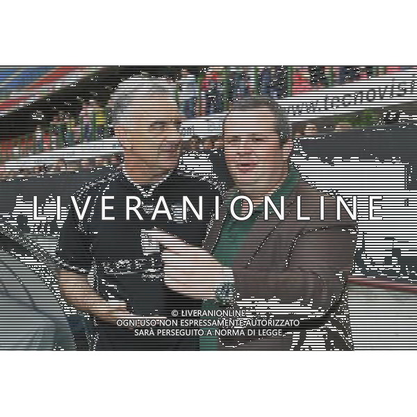 Milano 01-06-2009 partita di beneficenza allo stadio G. Meazza associazione nazionale calcio tv-fair play imprenditori nella foto gene gnocchi e tommaso ghirardi ph marco luzzani/ag aldo liverani s.a.s.