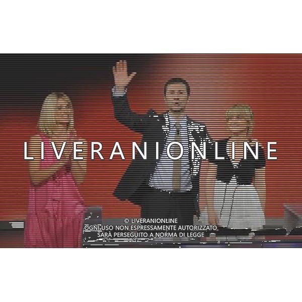 MILANO 31/5/2009 STUDI RAI DI CORSO SEMPIONE ULTIMA PUNTATA DELLA TRASMISSIONE TELEVISIVA: -CHE TEMPO CHE FA- NELLA FOTO FILIPPA LAGERBACK, FABIO FAZIO E LUCIANA LITTIZZETTO FOTO ROMANO/AG ALDO LIVERANI