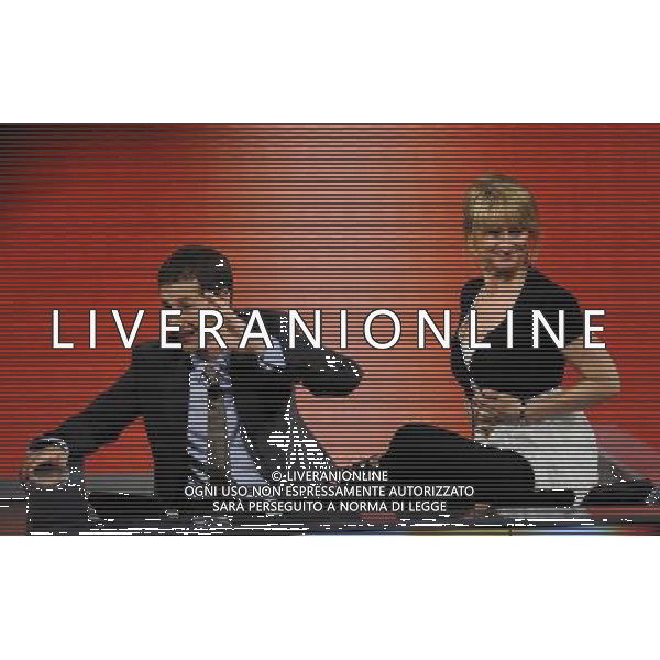 MILANO 31/5/2009 STUDI RAI DI CORSO SEMPIONE ULTIMA PUNTATA DELLA TRASMISSIONE TELEVISIVA: -CHE TEMPO CHE FA- NELLA FOTO FABIO FAZIO E LUCIANA LITTIZZETTO FOTO ROMANO/AG ALDO LIVERANI