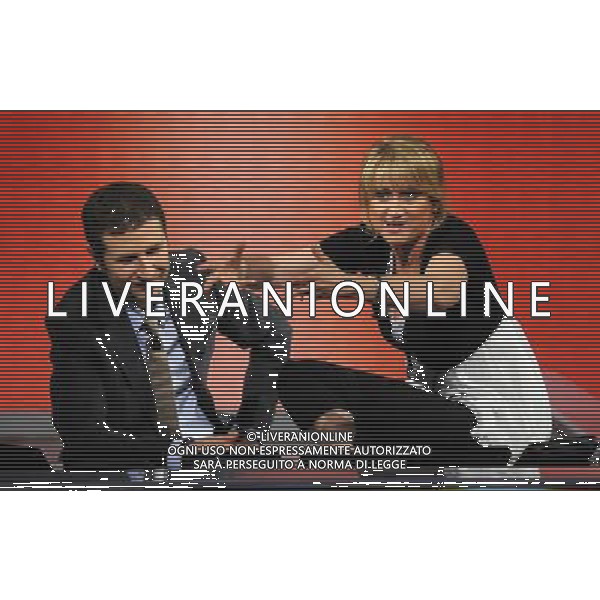 MILANO 31/5/2009 STUDI RAI DI CORSO SEMPIONE ULTIMA PUNTATA DELLA TRASMISSIONE TELEVISIVA: -CHE TEMPO CHE FA- NELLA FOTO FABIO FAZIO E LUCIANA LITTIZZETTO FOTO ROMANO/AG ALDO LIVERANI