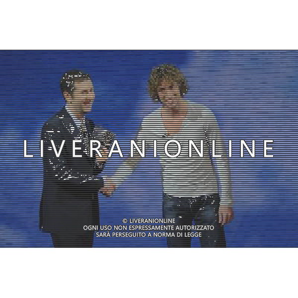 MILANO 31/5/2009 STUDI RAI DI CORSO SEMPIONE ULTIMA PUNTATA DELLA TRASMISSIONE TELEVISIVA: -CHE TEMPO CHE FA- NELLA FOTO FABIO FAZIO E GIOVANNI BAGLIONI FIGLIO DI CLAUDIO FOTO ROMANO/AG ALDO LIVERANI