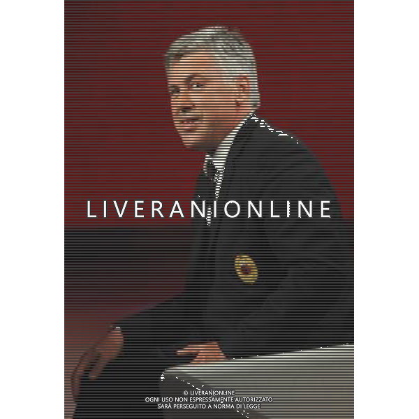 MILANO 31/5/2009 STUDI RAI DI CORSO SEMPIONE ULTIMA PUNTATA DELLA TRASMISSIONE TELEVISIVA: -CHE TEMPO CHE FA- NELLA FOTO CARLO ANCELOTTI FOTO ROMANO/AG ALDO LIVERANI