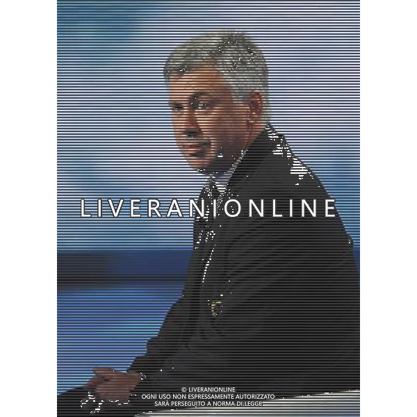 MILANO 31/5/2009 STUDI RAI DI CORSO SEMPIONE ULTIMA PUNTATA DELLA TRASMISSIONE TELEVISIVA: -CHE TEMPO CHE FA- NELLA FOTO CARLO ANCELOTTI FOTO ROMANO/AG ALDO LIVERANI