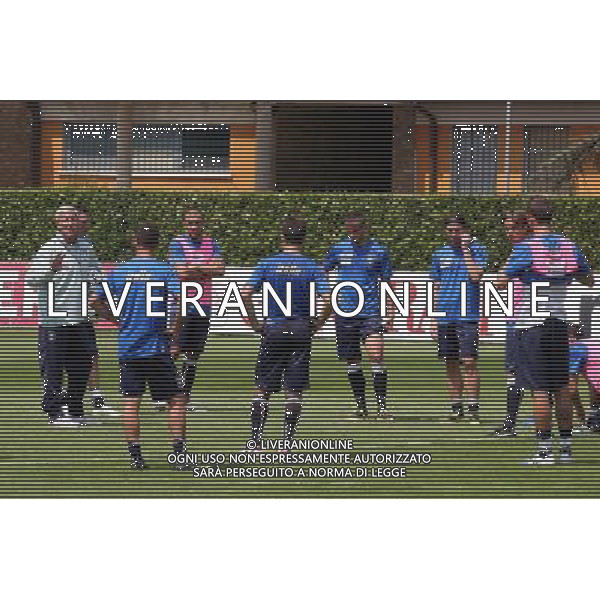 COVERCIANO, 3 GIUGNO 2009 RADUNO DELLA NAZIONALE ITALIANA DI CALCIO NELLA FOTO: MARCELLO LIPPI E I GIOCATORI FOTO AG. A. LIVERANI SAS