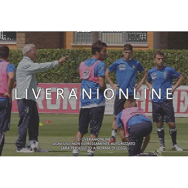 COVERCIANO, 3 GIUGNO 2009 RADUNO DELLA NAZIONALE ITALIANA DI CALCIO NELLA FOTO: MARCELLO LIPPI E DAVIDE SANTON FOTO AG. A. LIVERANI SAS
