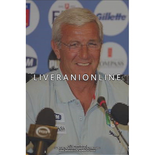 COVERCIANO, 3 GIUGNO 2009 RADUNO DELLA NAZIONALE ITALIANA DI CALCIO NELLA FOTO: MARCELLO LIPPI DURANTE LA CONFERENZA STAMPA FOTO AG. A. LIVERANI SAS