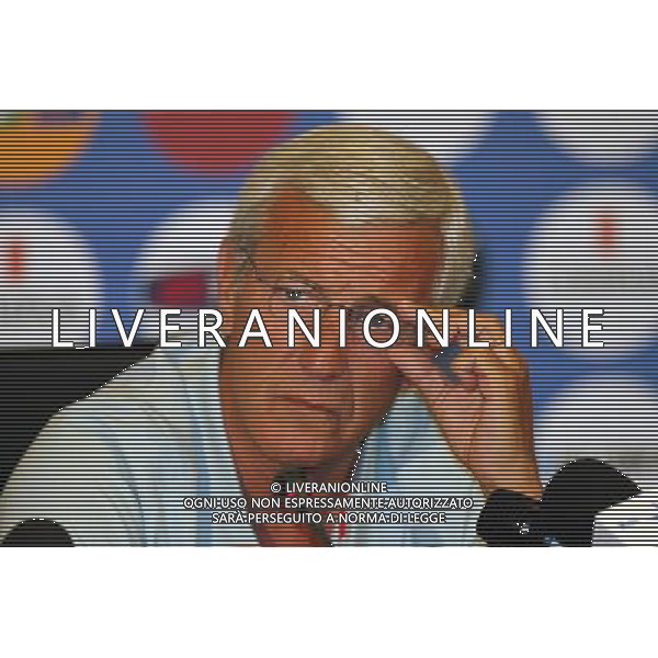 COVERCIANO, 3 GIUGNO 2009 RADUNO DELLA NAZIONALE ITALIANA DI CALCIO NELLA FOTO: MARCELLO LIPPI DURANTE LA CONFERENZA STAMPA FOTO AG. A. LIVERANI SAS