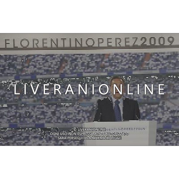 MADRID, Spain (14/05/09).- ACS president, Florentino Perez announces his candidature for the Real Madrid elections. © Cesar Cebolla / ALFAQUI - Ag. Aldo Liverani sas ITALY ONLY 