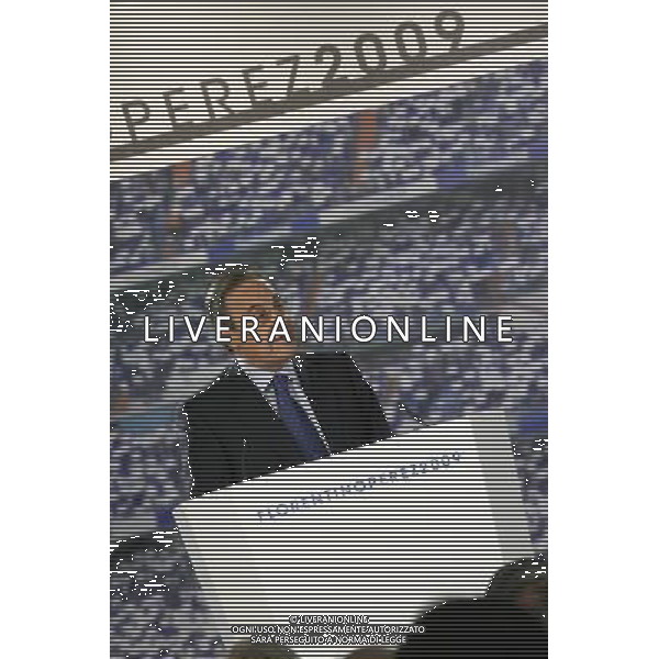 MADRID, Spain (14/05/09).- ACS president, Florentino Perez announces his candidature for the Real Madrid elections. © Cesar Cebolla / ALFAQUI - Ag. Aldo Liverani sas ITALY ONLY 