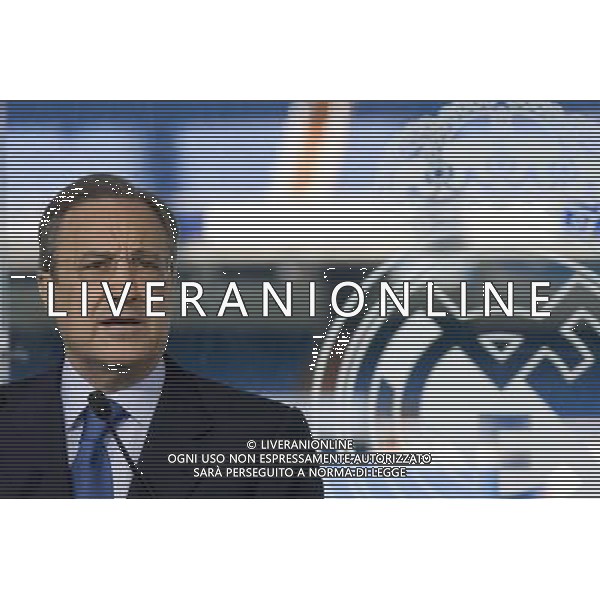 MADRID, Spain (14/05/09).- ACS president, Florentino Perez announces his candidature for the Real Madrid elections. © Cesar Cebolla / ALFAQUI - Ag. Aldo Liverani sas ITALY ONLY 