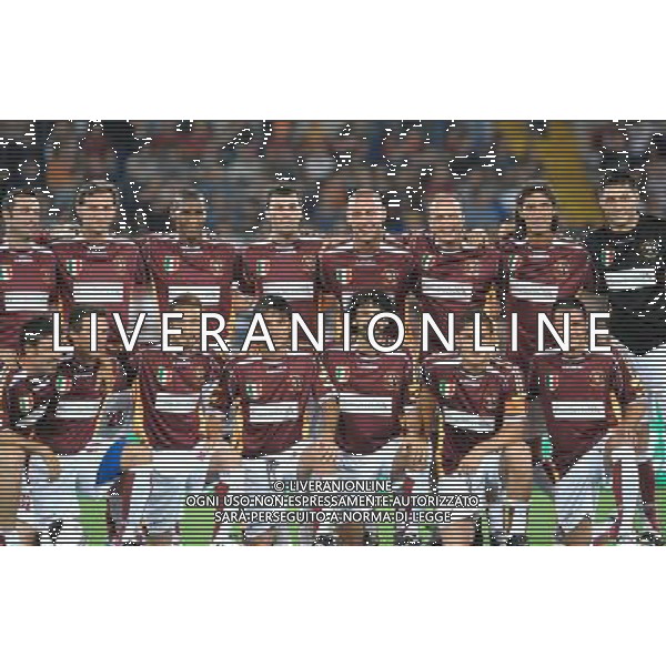 Roma - 05/06/2009 - Stadio Olimpico - Partita di addio al calcio giocato di Vincent Candela - Roma Campione d\'Italia 2000/2001 vs Francia Campione del mondo 1998 - nella foto: La formazione della Roma campione d\'italia 2001 ph. Corradetti / ag. Aldo Liverani Sas 