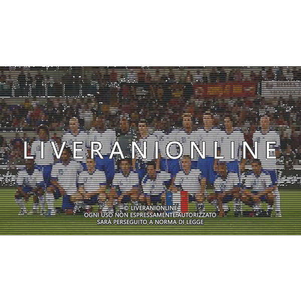 Roma - 05/06/2009 - Stadio Olimpico - Partita di addio al calcio giocato di Vincent Candela - Roma Campione d\'Italia 2000/2001 vs Francia Campione del mondo 1998 - nella foto: La formazione della Francia ph. Corradetti / ag. Aldo Liverani Sas 