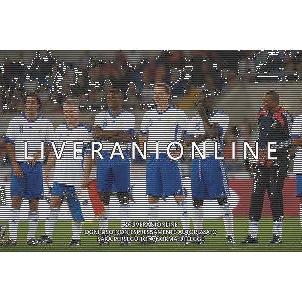 Roma - 05/06/2009 - Stadio Olimpico - Partita di addio al calcio giocato di Vincent Candela - Roma Campione d\'Italia 2000/2001 vs Francia Campione del mondo 1998 - nella foto: parte della nazionale francese campioni del mondo ph. Corradetti / ag. Aldo Liverani Sas 