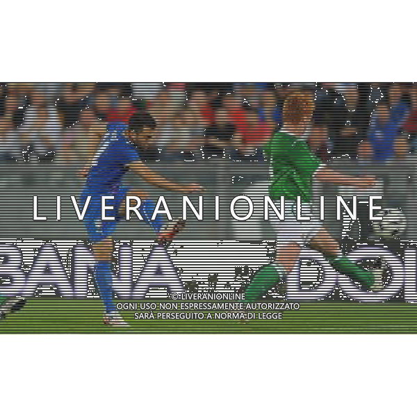 Preparazione alla Conferedation Cup Sud Africa 2009 Pisa - 06.06.2009 Italia-Irlanda del Nord Nella Foto: IL GOL DI GIUSEPPE ROSSI /Ph.Vitez-Ag. Aldo Liverani