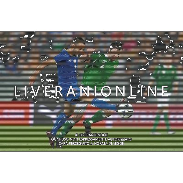 Preparazione alla Conferedation Cup Sud Africa 2009 Pisa - 06.06.2009 Italia-Irlanda del Nord Nella Foto:MASCARA GIUSEPPE E JOHNSON /Ph.Vitez-Ag. Aldo Liverani