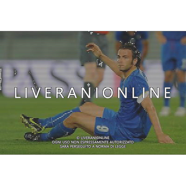 Preparazione alla Conferedation Cup Sud Africa 2009 Pisa - 06.06.2009 Italia-Irlanda del Nord Nella Foto: GIAMPAOLO PAZZINI A TERRA /Ph.Vitez-Ag. Aldo Liverani