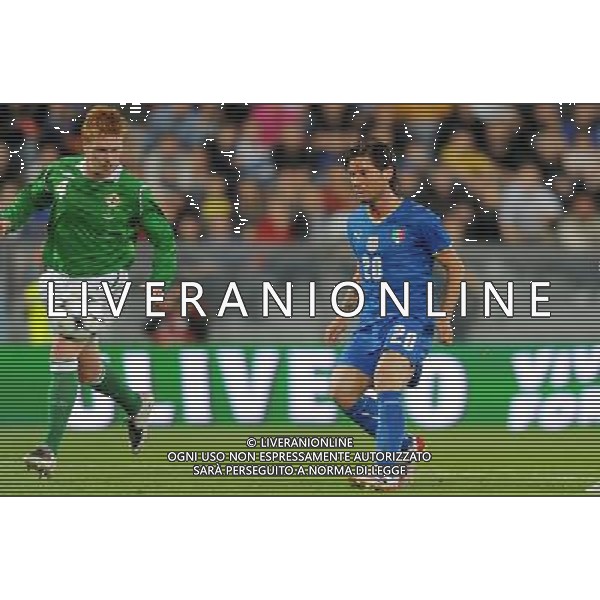 Preparazione alla Conferedation Cup Sud Africa 2009 Pisa - 06.06.2009 Italia-Irlanda del Nord Nella Foto: IL GOL DI PASQUALE FOGGIA DEL 2-0 /Ph.Vitez-Ag. Aldo Liverani