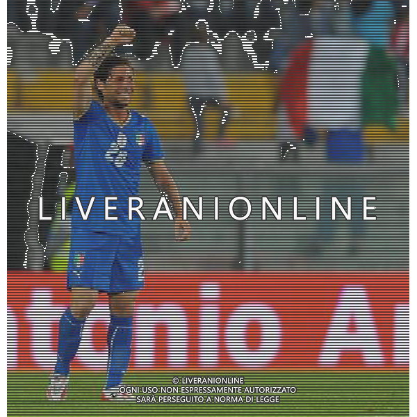 Preparazione alla Conferedation Cup Sud Africa 2009 Pisa - 06.06.2009 Italia-Irlanda del Nord Nella Foto: ESULTANZA DOPO IL GOL DI PASQUALE FOGGIA DEL 2-0 /Ph.Vitez-Ag. Aldo Liverani