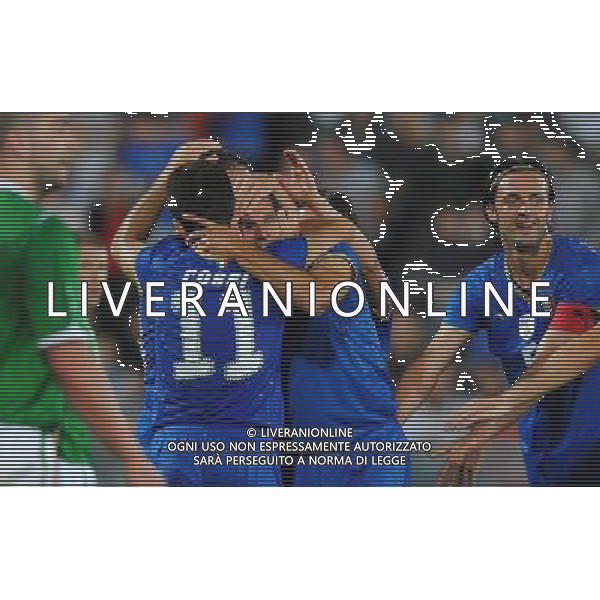 Preparazione alla Conferedation Cup Sud Africa 2009 Pisa - 06.06.2009 Italia-Irlanda del Nord Nella Foto: ESULTANZA DOPO IL GOL DI SERGIO PELLISSIER DEL 3-0 /Ph.Vitez-Ag. Aldo Liverani