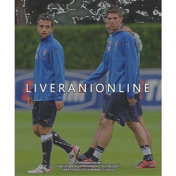 Preparazione alla Conferedation Cup Sud Africa 2009 Ritiro a Coverciano Coverciano(FI) - 07.06.2009 Allenamento Nella Foto:SANTON DAVIDE -ROSSI GIUSEPPE /Ph.Vitez-Ag. Aldo Liverani