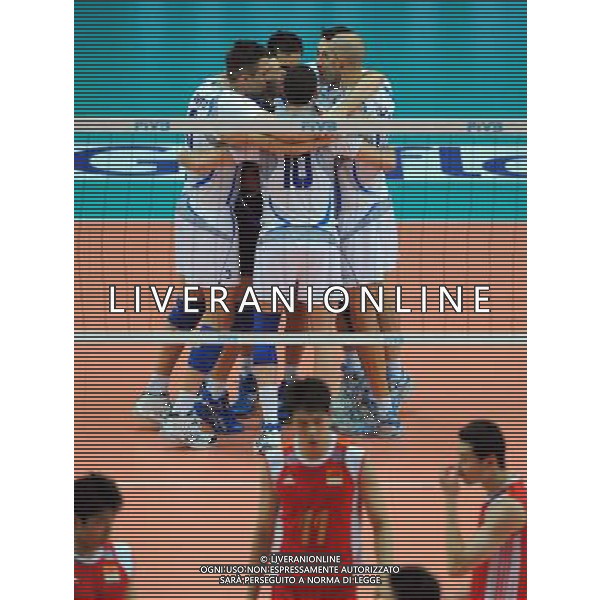 FIVB World League 2009 20¡ Edizione Pool A Verona - 12.06.2009 Italia-Cina Nella Foto:ESULTANZA ITALIA /Ph.Vitez-Ag. Aldo Liverani
