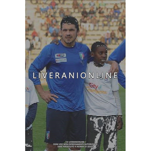 12,/6/2009 Tshwane Stadium ,Pretoria, South Africa calcio: fifa confederation cup south africa 2009 amichevole Italy Defeats Tshwane XI nella foto: Gennaro Ivan Gattuso photo ag.aldo liverani sas 