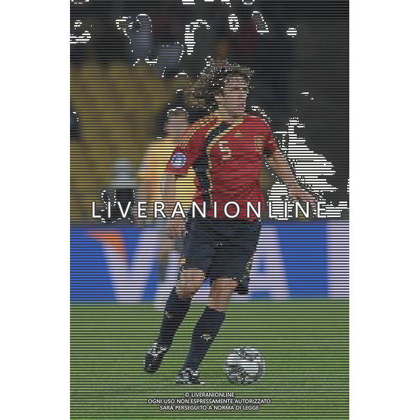 puyol carles( Spain) JUNE 14, 2009 - Football : fifa confederation cup south africa 2009, Group Stage A, final match between New Zeland 0-5 Spain at Royal Bafokeng Stadium ,Rustenburg, South Africa. Nuova Zelanda - Spagna Fifa Confederation Cup SudAfrica 14/06/2009 ©Agenzia Aldo Liverani Sas 