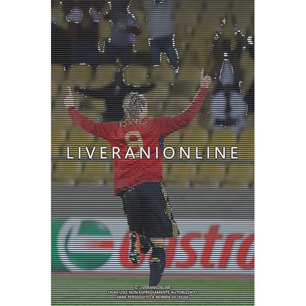 fernando torres esultanza dopo il gol del 0-1( Spain) JUNE 14, 2009 - Football : fifa confederation cup south africa 2009, Group Stage A, final match between New Zeland 0-5 Spain at Royal Bafokeng Stadium ,Rustenburg, South Africa. Nuova Zelanda - Spagna Fifa Confederation Cup SudAfrica 14/06/2009 ©Agenzia Aldo Liverani Sas 