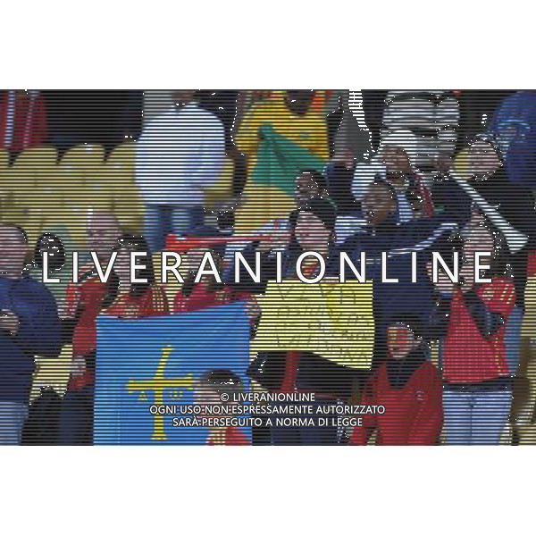 tifosi - supporters (spain ) JUNE 14, 2009 - Football : fifa confederation cup south africa 2009, Group Stage A, final match between New Zeland 0-5 Spain at Royal Bafokeng Stadium ,Rustenburg, South Africa. Nuova Zelanda - Spagna Fifa Confederation Cup SudAfrica 14/06/2009 ©Agenzia Aldo Liverani Sas 