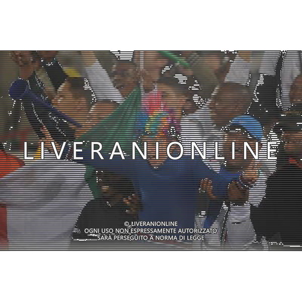 15/06/2009 SUDAFRICA CONFEDERATION CUP 2009 ITALIA-USA CALCIO SPORT NELLA FOTO: TIFOSI ALLO STADIO PH.AG.ALDO LIVERANI SAS 