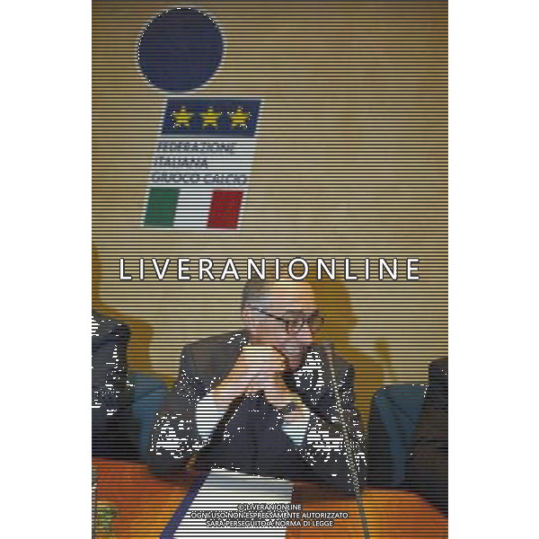 Coverciano (Fi) 28/11/2003 Arbitri in riunione Sorteggio Arbitrale nella foto Carraro Franco, presidente della Federazione Italiana Giuoco Calcio* Ph Gianni Nucci/Agenzia Aldo Liverani