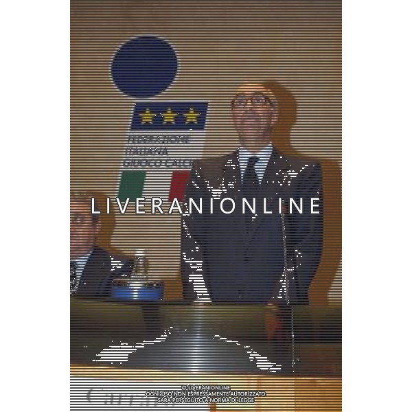 Coverciano (Fi) 28/11/2003 Arbitri in riunione Sorteggio Arbitrale nella foto Carraro Franco, presidente della Federazione Italiana Giuoco Calcio* Ph Gianni Nucci/Agenzia Aldo Liverani