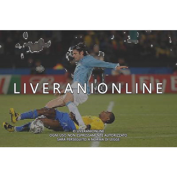 JUNE 21, 2009 - Football : fifa confederation cup south africa 2009 ,Group Stage B, final match between Italy 0-3 Brazil at Loftus Versfeld Stadium ,Pretoria, South Africa. NELLA FOTO iaquinta vincenzo (italy )juan(brazil) AG ALDO LIVERANI 