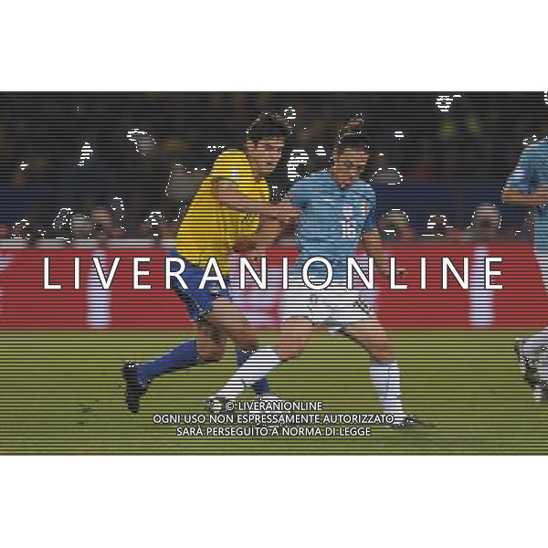 JUNE 21, 2009 - Football : fifa confederation cup south africa 2009 ,Group Stage B, final match between Italy 0-3 Brazil at Loftus Versfeld Stadium ,Pretoria, South Africa. NELLA FOTO camoranesi mauro german(italy )kaka ricardo(brazil) AG ALDO LIVERANI 