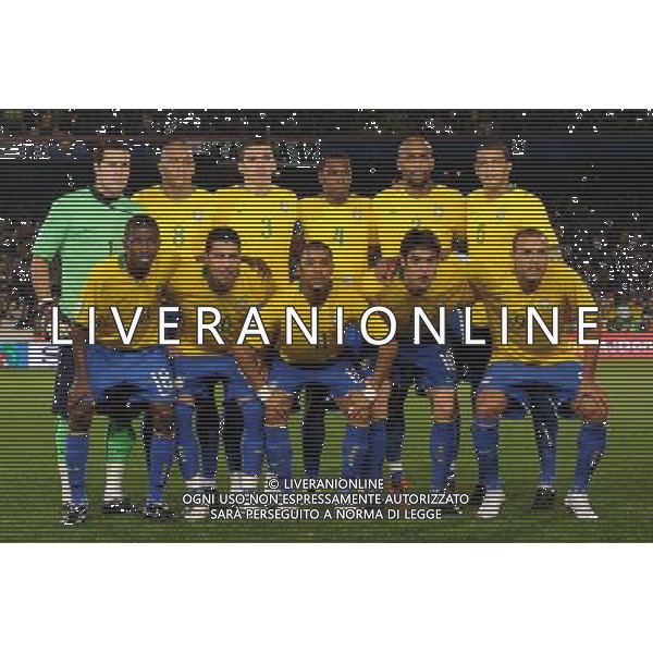 JUNE 21, 2009 - Football : fifa confederation cup south africa 2009 ,Group Stage B, final match between Italy 0-3 Brazil at Loftus Versfeld Stadium ,Pretoria, South Africa. NELLA FOTO FORMAZIONE BRASILE AG ALDO LIVERANI 