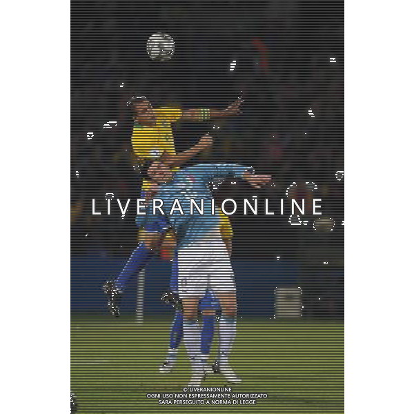 JUNE 21, 2009 - Football : fifa confederation cup south africa 2009 ,Group Stage B, final match between Italy 0-3 Brazil at Loftus Versfeld Stadium ,Pretoria, South Africa. NELLA FOTO felipe melo( brazil)iaquinta vincenzo(italy) AG ALDO LIVERANI 