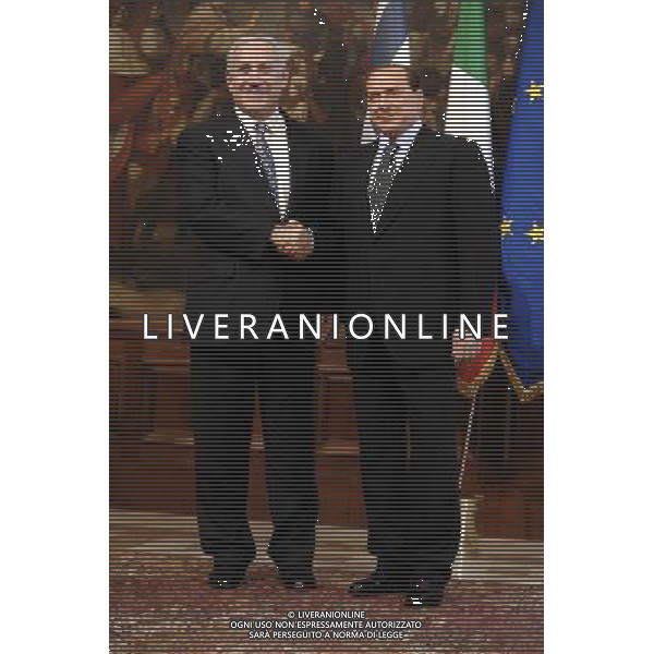 ROMA, 23 GIUGNO 2009 INCONTRO A PALAZZO CHIGI TRA IL PRIMO MINISTRO ISRAELIANO B. NETANJAHU E S. BERLUSCONI NELLA FOTO: BENJAMIN NETANYAHU - SILVIO BERLUSCONI ©Agenzia Aldo Liverani Sas