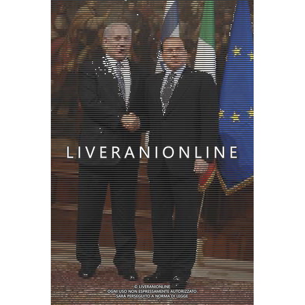 ROMA, 23 GIUGNO 2009 INCONTRO A PALAZZO CHIGI TRA IL PRIMO MINISTRO ISRAELIANO B. NETANJAHU E S. BERLUSCONI NELLA FOTO: BENJAMIN NETANYAHU - SILVIO BERLUSCONI ©Agenzia Aldo Liverani Sas