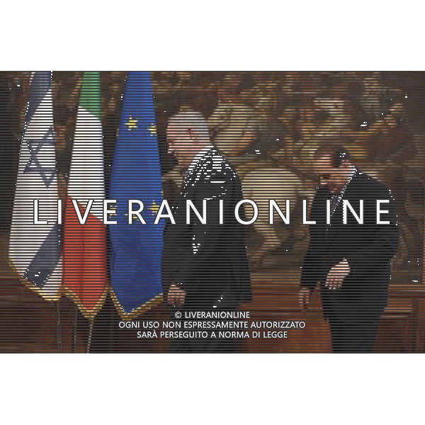 ROMA, 23 GIUGNO 2009 INCONTRO A PALAZZO CHIGI TRA IL PRIMO MINISTRO ISRAELIANO B. NETANJAHU E S. BERLUSCONI NELLA FOTO: BENJAMIN NETANYAHU - SILVIO BERLUSCONI ©Agenzia Aldo Liverani Sas